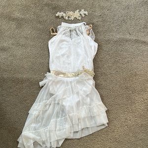 White lyrical dance costume,weissman,small adult